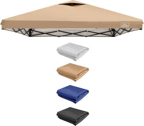 Vista 63 de KAMPKEEPER Cubierta de Repuesto Superior para Carpa Toldo Emergente con Ventilación de Aire y Correa Elástica Ajustable, Poliéster Resistente a Azul