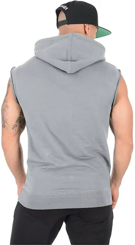Vista 3 de OEAK Mens T Shirt Hooded Workout Tank Tops Sleeveless Hoodies Muscle Shirt Gym Training Blouse with Athletic Pockets