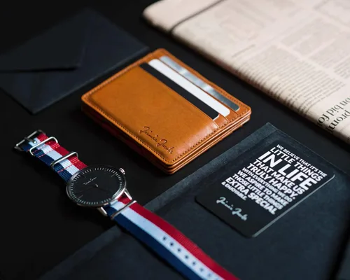 Vista 6 de Jaimie Jacobs - Flap Boy Slim - Cartera mágica de solapa para hombre con bolsillo frontal RFID, cartera delgada de piel genuina