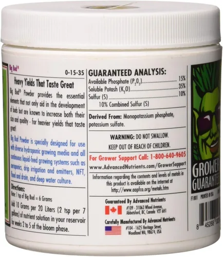 Vista 2 de Advanced Nutrients Big Bud en polvo, 4.59 oz