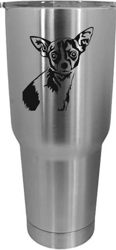 Vista 395 de Cairn Terrier - Vaso grabado con temática de perro, 30 onzas