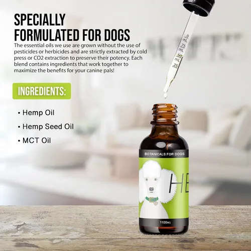 Vista 8 de HEAL - Aceite de cáñamo para mascotas para perros - Sistema inmunológico y apoyo para perros mayores - Equilibrio neurológico y suprarrenal - Gotas