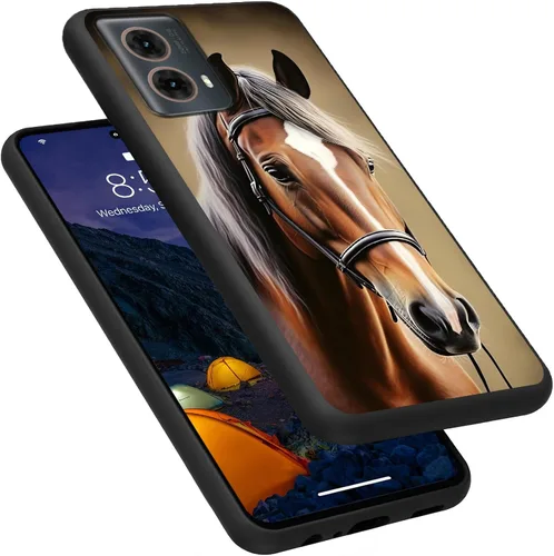 Vista 271 de Funda para Motorola Moto G Play 4G 2024, delgada y ligera, de silicona de TPU suave, color negro, ultrafina, para Motorola Moto G Play 4G 2024, Art