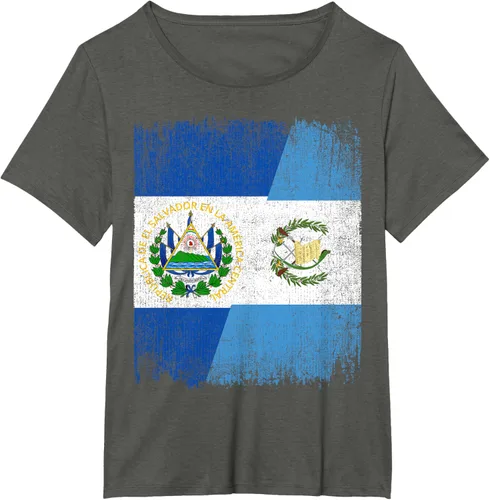 Vista 46 de Camiseta Half El Salvador Bandera de Guatemala con raíces guatemaltecas