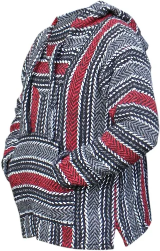 Vista 2 de Del Mex Sudadera con capucha mexicana de lujo Jerga Surf Poncho Droga