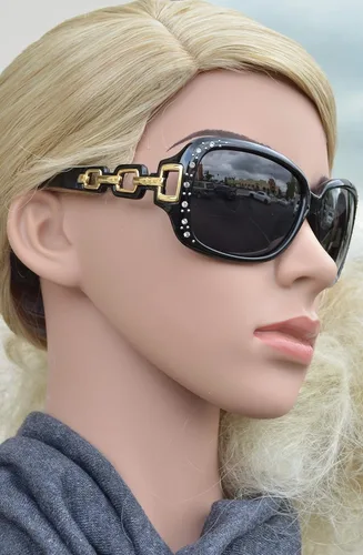 Vista 3 de PZ - Gafas de sol polarizadas para mujer con diamantes de imitación