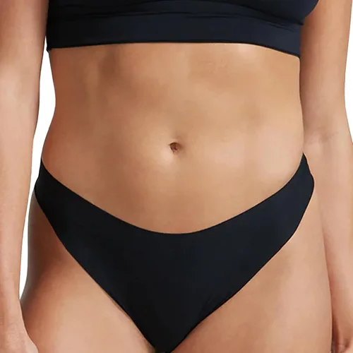 Vista 7 de Tanga de tiro medio de mantequilla Beige