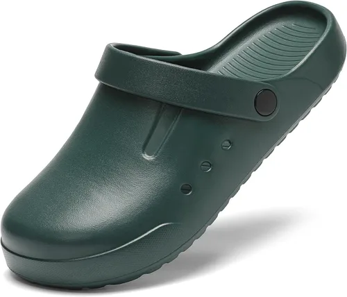 Vista 10 de Nihaoya Zuecos para Hombre y Mujer Zapatos de Jardín Cómodos Antideslizantes Sandalias Ligeras Transpirables Pantuflas de Playa al Aire Libre