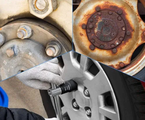 Vista 6 de Juego de extractor de tuercas de perno de impacto de 1/2 pulgada, 5 piezas de rueda de bloqueo, kit de removedor de tuercas de rueda de 0.669 in