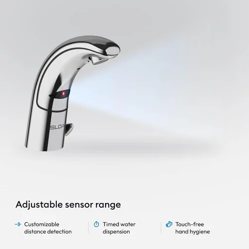 Vista 3 de Sloan Optima EAF-150-ISM 3335177 - Grifo sin contacto activado por sensor de grado comercial con accesorios de montaje, 0.5 GPM, montado