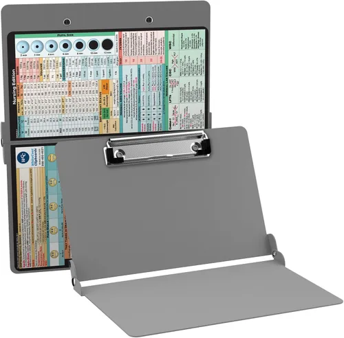 Vista 7 de WhiteCoat® Clipboard - Edición para Enfermería (Negro, Doble Pliegue)