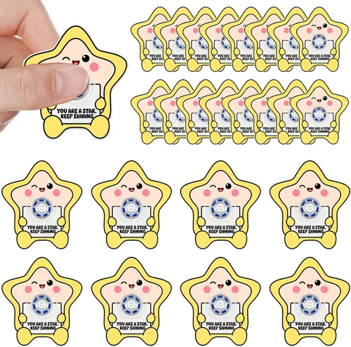 Vista 24 de Sotiff 24 piezas de tortuga verde Fidget Spinners a granel, mini juguetes