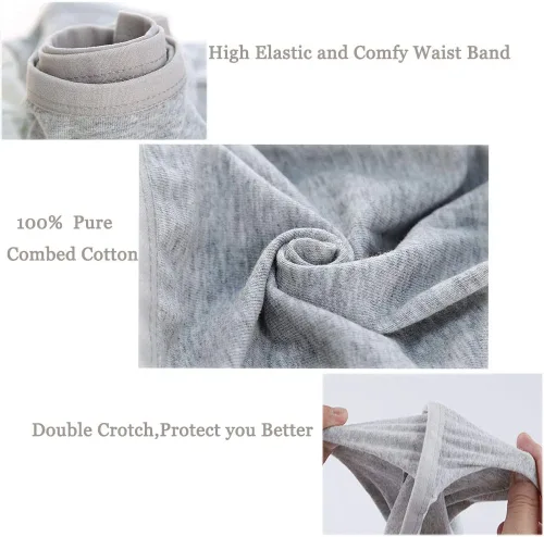 Vista 3 de STARLY 5pcs Mens Desechable Algodón Ropa Interior Viaje Boxers Escritos Portátil Pantalones Cortos Blanco/Gris/Verde Oliva