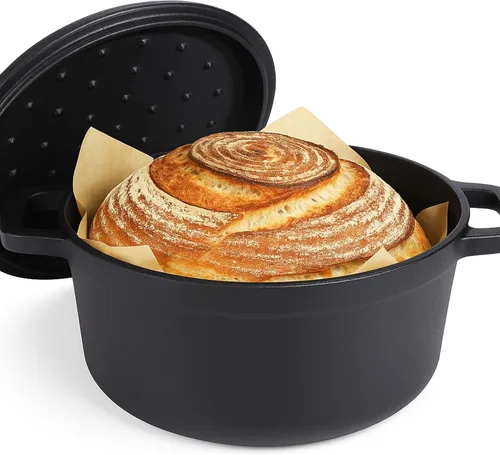 Vista 6 de Cuisiland Horno holandés de hierro fundido 4QT con tapa