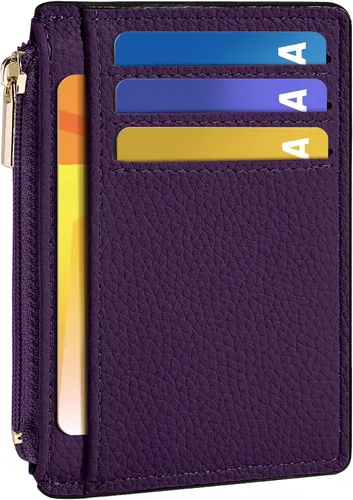Vista 8 de Tipmile Cartera para tarjetas de crédito para mujer, pequeña funda delgada Muerciélagos