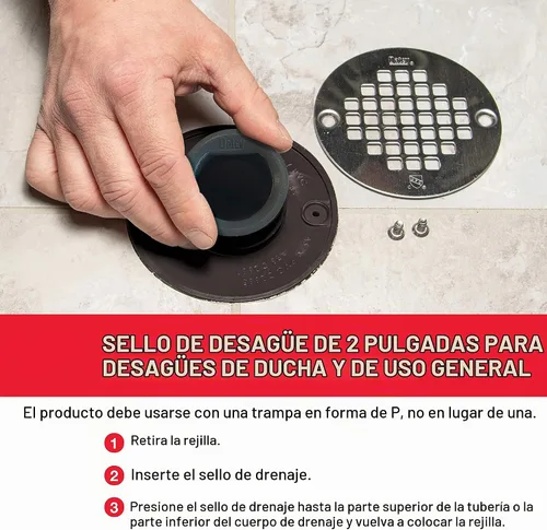 Vista 6 de Oatey 4013846 - Drenaje de piso de plástico para uso general, 2 pulgadas