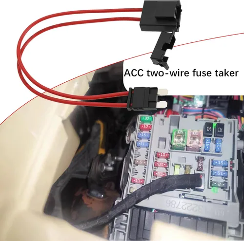 Vista 2 de 2 conectores de portafusibles de automóvil de 32 V, 20 amperios, 16 AWG, extensión de cable resistente, conector de soporte de fusible medio