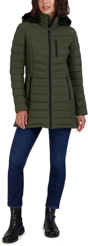 Vista 5 de Nautica Women's 34 Midweight Stretch Puffer Jacket with Hood