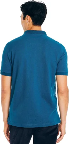 Vista 4 de Nautica playera polo clásica de mangas cortas, color sólido, para hombre