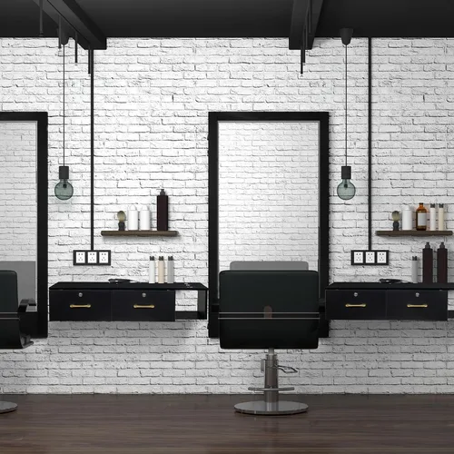 Vista 2 de Winado Estación de peluquería para estilista de peluquería, equipo de spa de salón de belleza, estación de gabinete de salón con cajón de Negro