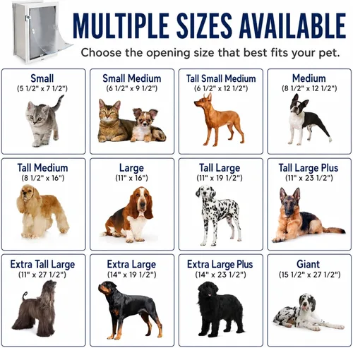 Vista 7 de Hale Pet Door Modelo de pared Puertas para gatos y perros Túnel ajustable que se adapta a paredes de hasta 10 pulgadas de ancho Solapas