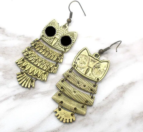 Vista 4 de Collar de cadena con diseño de búho, diseño de búho, diseño de búho, para mujer y niña, para joyería de moda