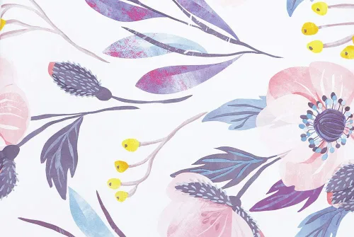 Vista 8 de HAOKHOME 93019 - Papel tapiz floral para despegar y pegar, extraíble, de vinilo color rosa/azul/amarillo, autoadhesivo para estantes, 17.7 pulgadas