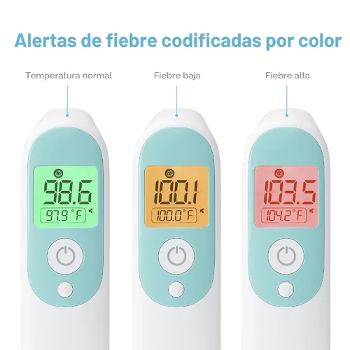 Vista 3 de Termómetro Frida Baby, termómetro infrarrojo 3 en 1 para oído, frente y sin contacto, termómetro de fiebre para bebé, lactantes, niños pequeños