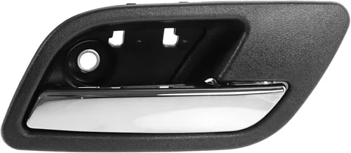 Vista 154 de TRQ Manija de puerta interior delantera izquierda cromada y negra para el lado del conductor compatible con Ford F-150 2012-2014
