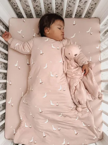 Vista 2 de GUNAMUNA Saco de dormir unisex de manga larga, bolsa de dormir para niños pequeños y bebés, rayón suave