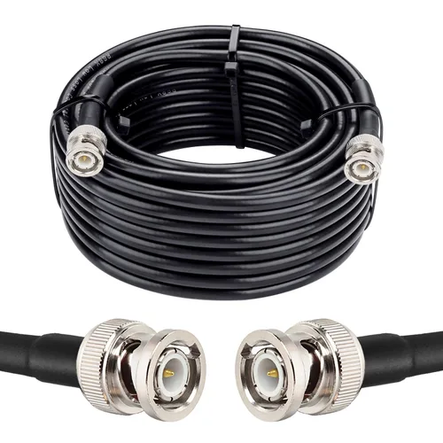 Vista 13 de MOOKEERF RG8X - Cable coaxial BNC macho a BNC macho de 1 pie, 2 piezas, 50 ohmios, pérdida ultra baja para antena, radio RF, módem, osciloscopio