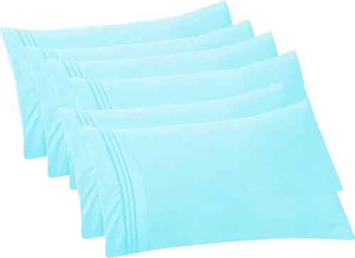 Vista 42 de Elegant Comfort Fundas de almohada sólidas de microfibra de alta calidad hotelera, tejido suave, resistente a las arrugas y a las manchas, fácil