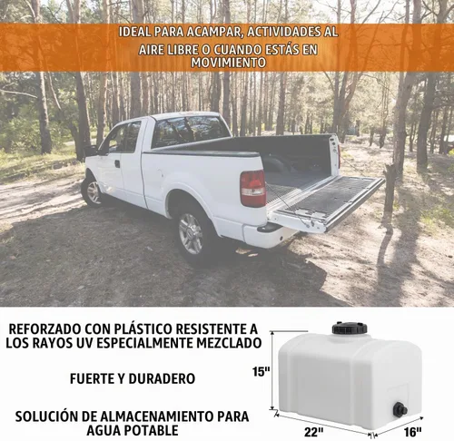 Vista 8 de RomoTech 82123889 Tanque de Agua con Depósito Abovedado de Polietileno, 16 galones, Fabricado en EE.UU., Tanque de Polietileno para Agua y Líquidos