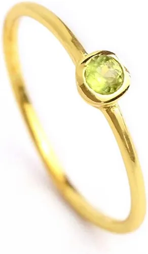 Vista 12 de Anillo pequeño de piedras preciosas apilable, banda de anillo delicada y delgada minimalista, anillo simple apilable de piedra natal