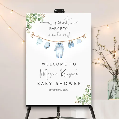 Vista 18 de Letrero de bienvenida personalizado para baby shower, letrero de bienvenida personalizado para bebé, letrero de bienvenida de globo azul, decoración