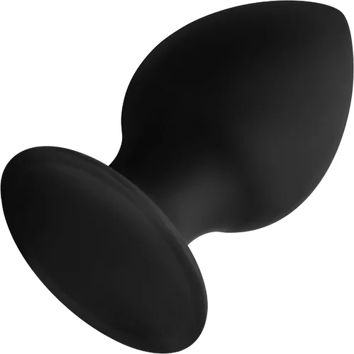 Vista 7 de Forto Tapón de silicona F-98 para hombres y mujeres, consolador de enchufe anal erótico (silicona, negro, pequeño)