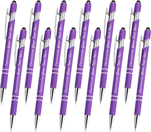 Vista 76 de 12 bolígrafos personalizados a granel, bolígrafos personalizados con grabado personalizado con nombre o texto, regalo ideal de aniversario