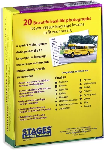 Vista 2 de Stages Learning Lang-O-Learn ESL Vehicles Vocabulario Photo Flash Cards