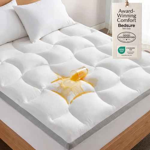 Vista 11 de Bedsure Cubrecolchón Impermeable Tamaño Full - Protector de Colchón Full Tipo Pillow Top con Bolsillo Profundo de 8-21 Pulgadas, 800 GSM Almohadilla