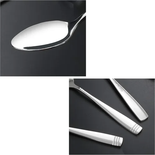 Vista 5 de Obstnny Juego de cucharas de té de acero inoxidable de 12 piezas, cucharas pequeñas