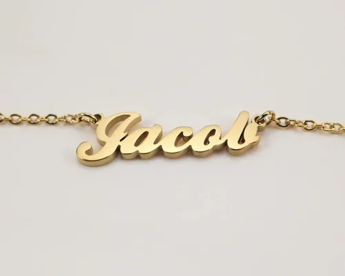 Vista 2 de Collar con nombre grabado personalizado para mujeres amigas