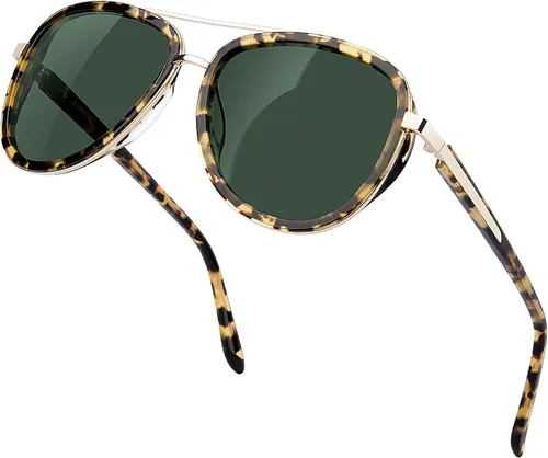 Vista 11 de BIRCEN Gafas de sol polarizadas para mujer con protección UV - Sombras retro espejadas con montura de acetato BC2001 A-Rosa