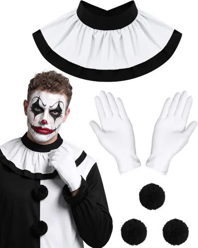 Vista 19 de Jecery 5 piezas de accesorios de payaso disfraz de Halloween Color 4