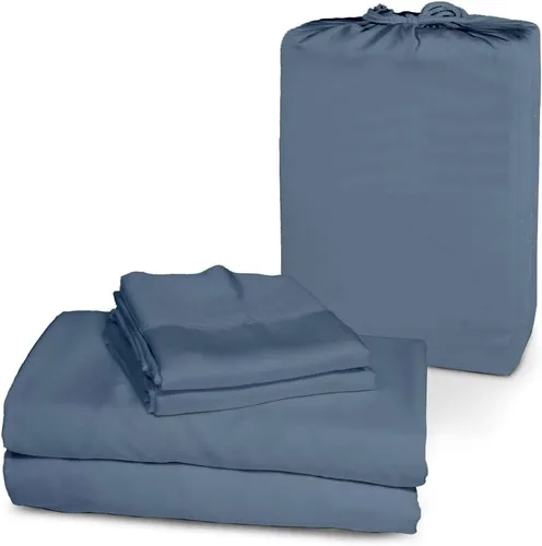 Vista 7 de Femini Fashion Juego de sábanas de 4 piezas con bolsillos extra profundos de 1000 hilos, 100% algodón orgánico, bolsillo profundo de 30 pulgadas