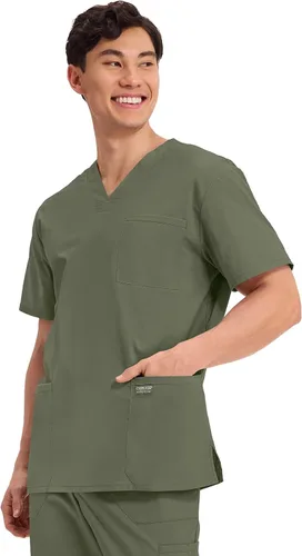 Vista 79 de Cherokee WW Professionals WW695 - Camisa de uniforme sanitario para hombre, con cuello en V