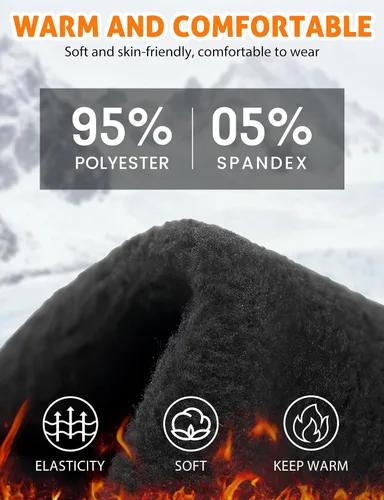 Vista 5 de AURUZA Guantes de invierno para hombres, guantes de ciclismo resistentes al viento para clima frío para hombres, guantes de correr al aire libre