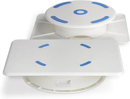 Vista 3 de Ateco 608 REVOLVING Cake Decorating soporte, 11" Ronda, apto para uso alimentario de plástico Base & parte superior, #608 - base plástica, Blanco