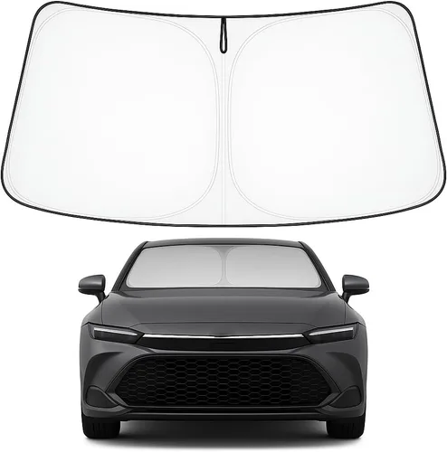 Vista 280 de Proadsy Parasol para parabrisas Rivian R1S 2022-2025 2026 de 4 capas plegable, protector de parasol frontal que bloquea los rayos UV, mantiene