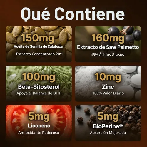 Vista 4 de Aceite de semilla de calabaza con palma enana, beta-sitosterol