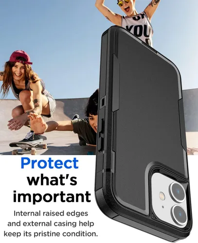 Vista 3 de AICase Funda magnética para iPhone 11, soporte magnético para automóvil, resistente de 2 capas, resistente a los bolsillos, protección de grado